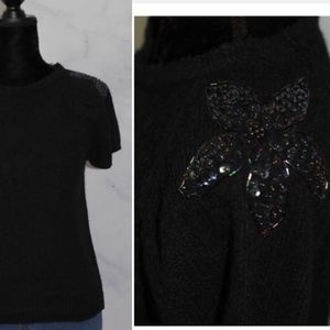 Jump In Silk Cotton Bland Black Sweater (M)